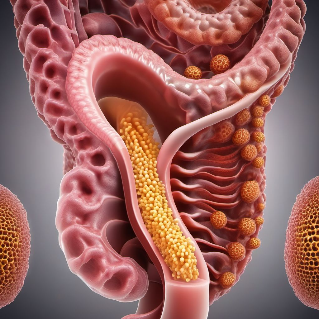 Diverticulitis of large intestine with perforation and abscess digital illustration
