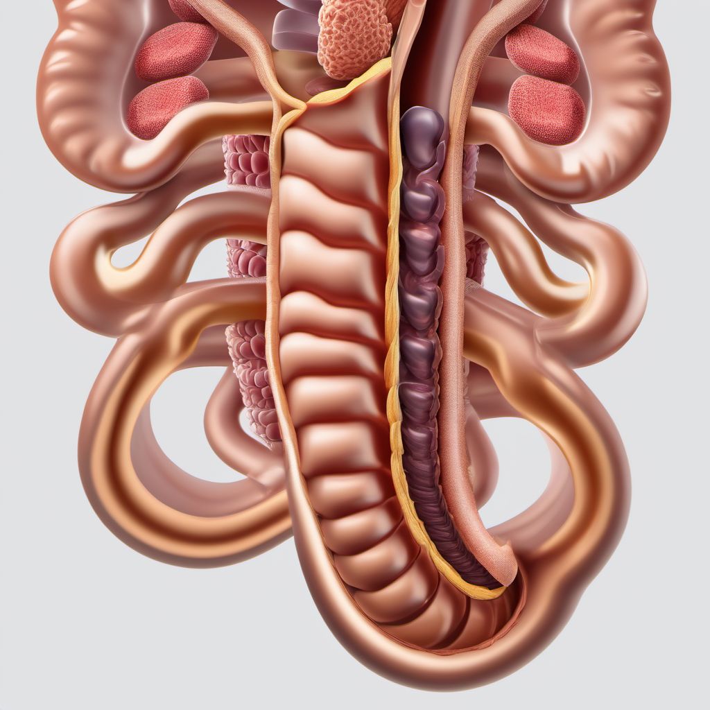Diverticular disease of intestine, part unspecified, without perforation or abscess digital illustration