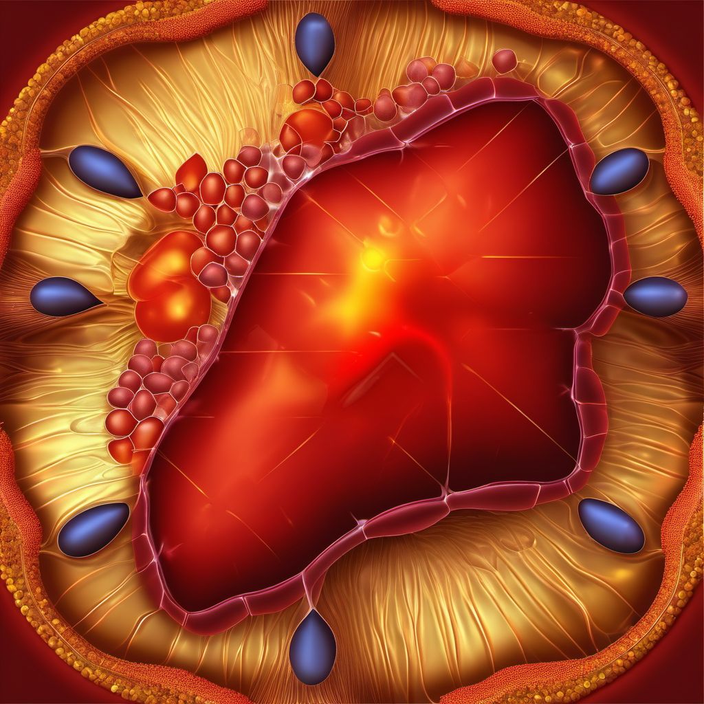 Alcoholic cirrhosis of liver digital illustration