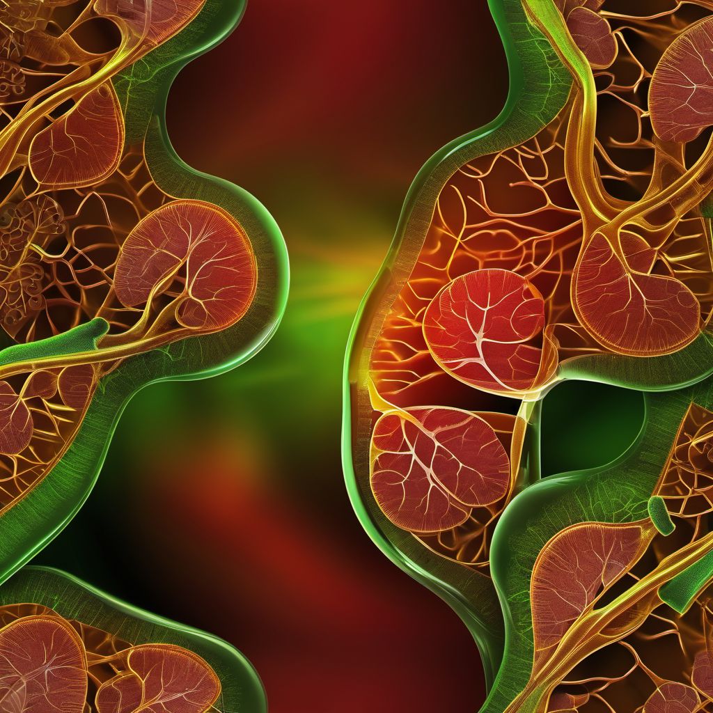 Toxic liver disease digital illustration