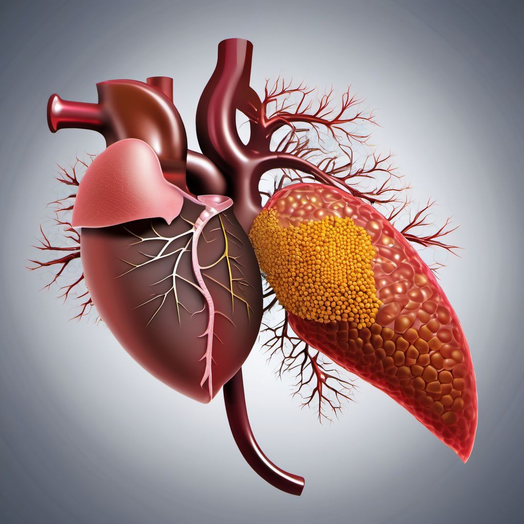 Toxic liver disease with acute hepatitis digital illustration