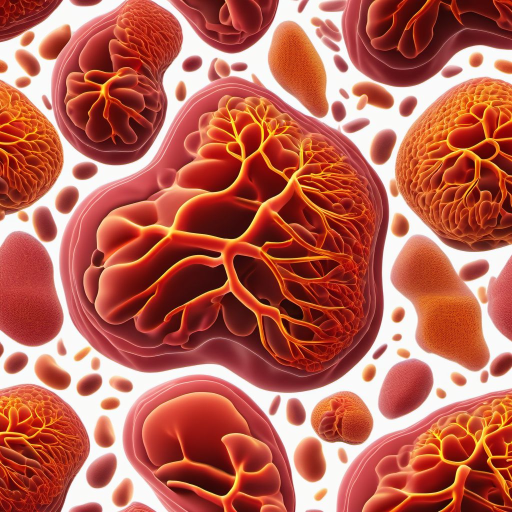 Fibrosis and cirrhosis of liver digital illustration