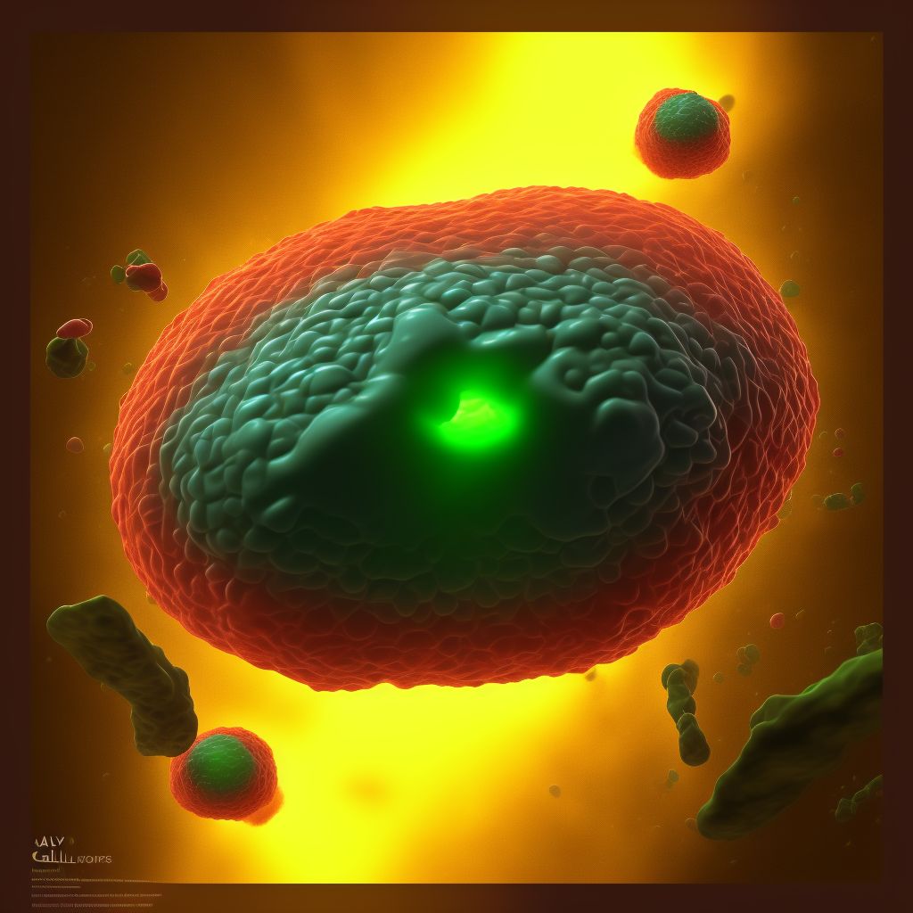 Calculus of gallbladder with acute cholecystitis digital illustration