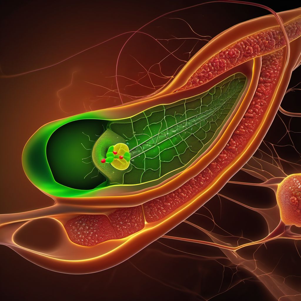 Calculus of gallbladder with other cholecystitis digital illustration