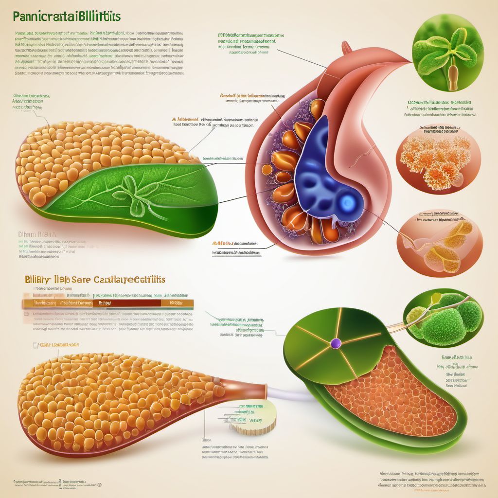 Biliary acute pancreatitis digital illustration