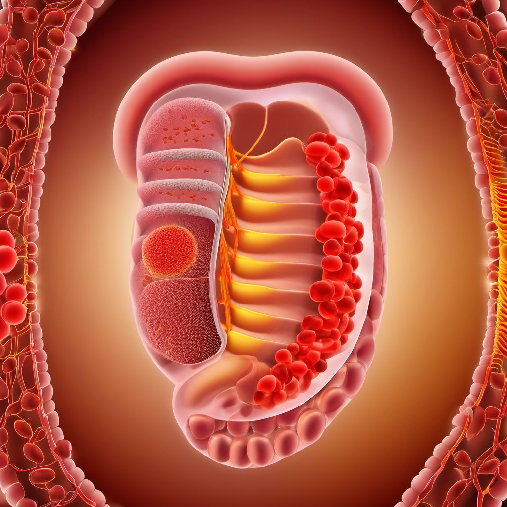 Complications of intestinal pouch digital illustration