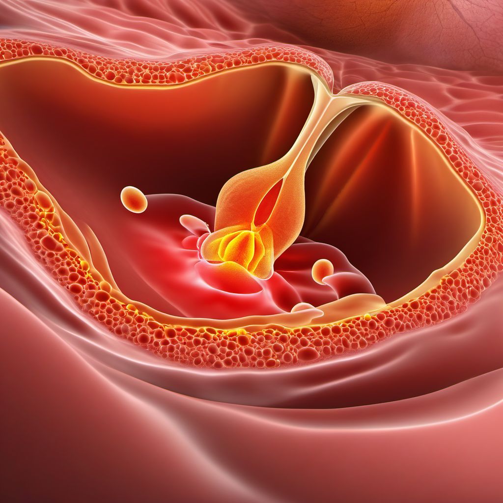 Pilonidal cyst and sinus without abscess digital illustration