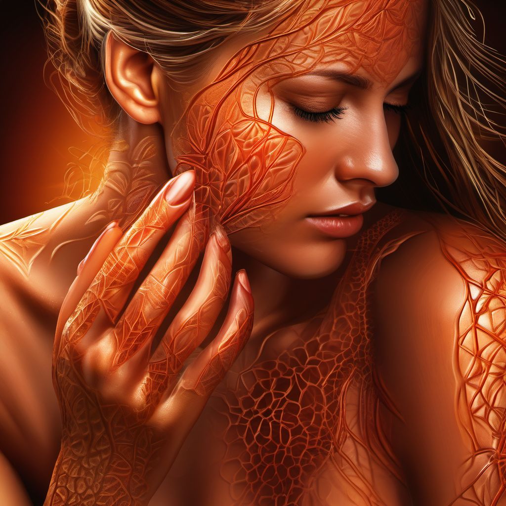 Irritant contact dermatitis digital illustration