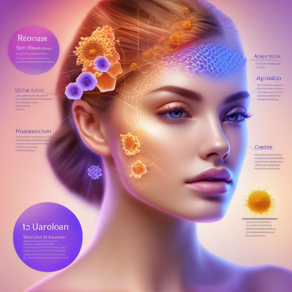 Other acute skin changes due to ultraviolet radiation digital illustration