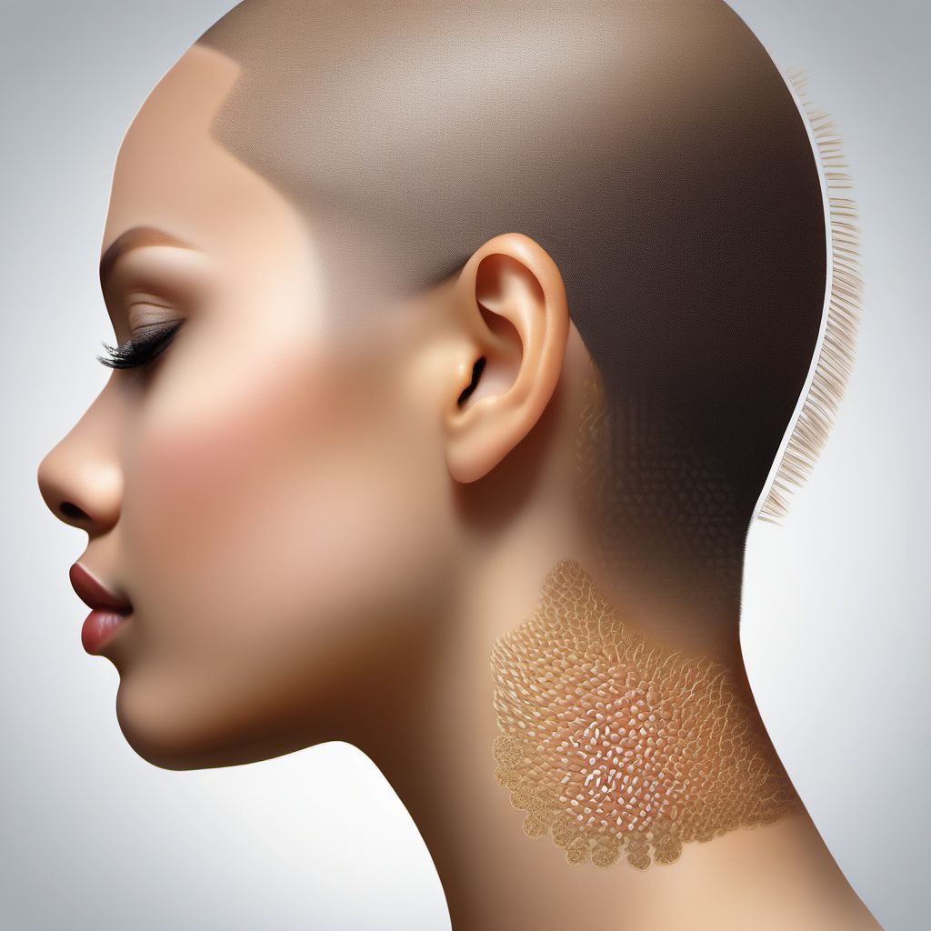 Alopecia areata digital illustration