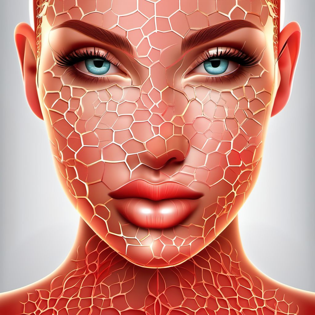 Rosacea digital illustration