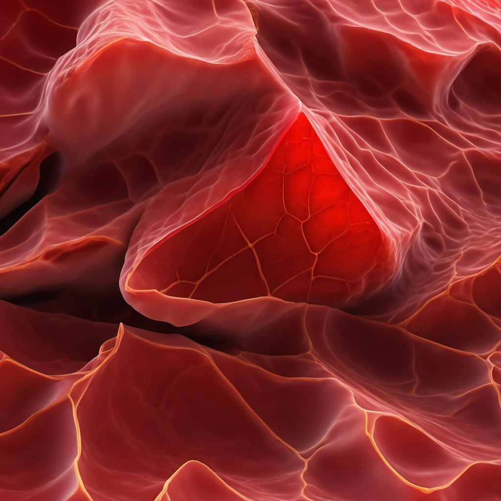 Postprocedural hemorrhage of skin and subcutaneous tissue following a procedure digital illustration