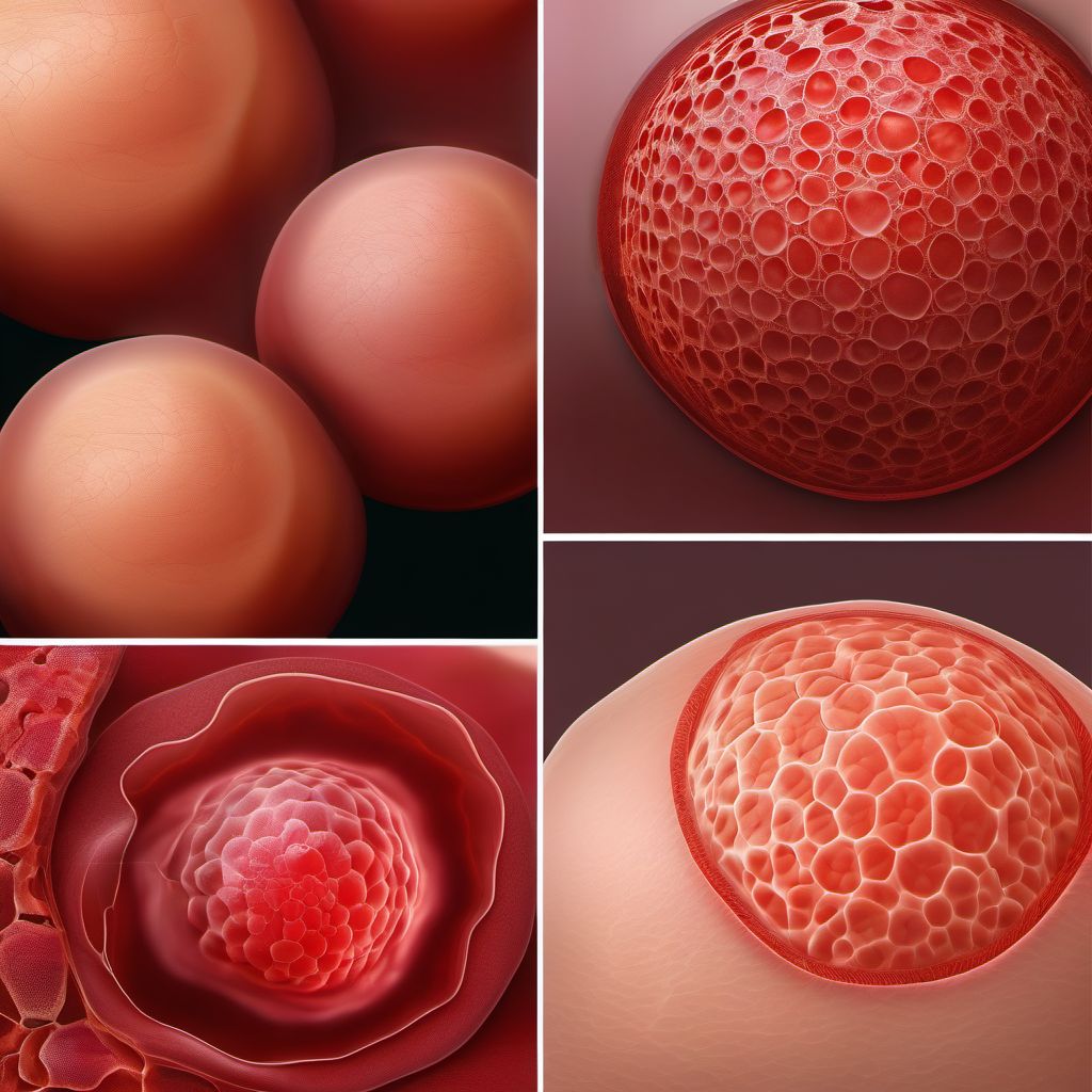 Postprocedural hematoma and seroma of skin and subcutaneous tissue following a procedure digital illustration