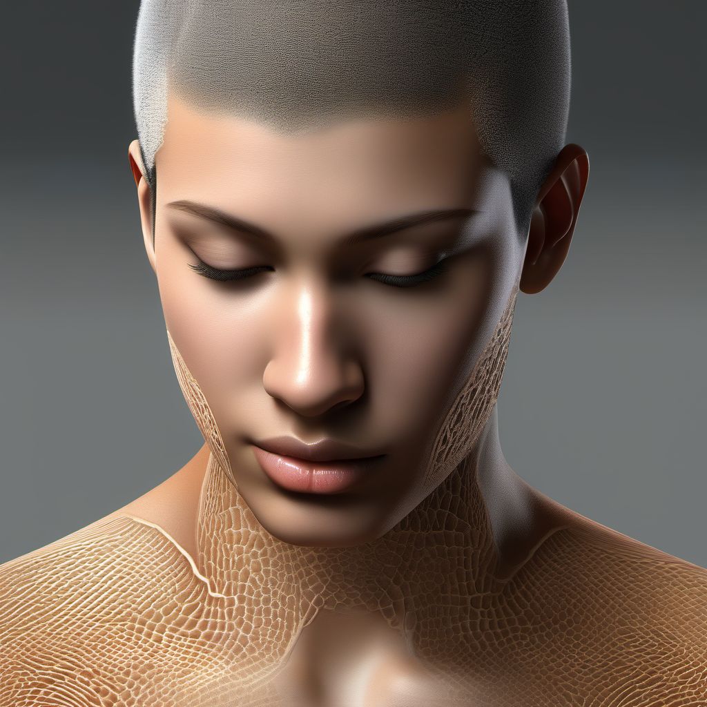 Acanthosis nigricans digital illustration