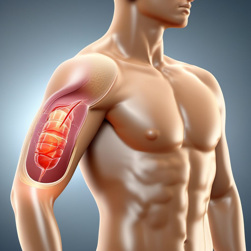 Pressure ulcer of elbow digital illustration