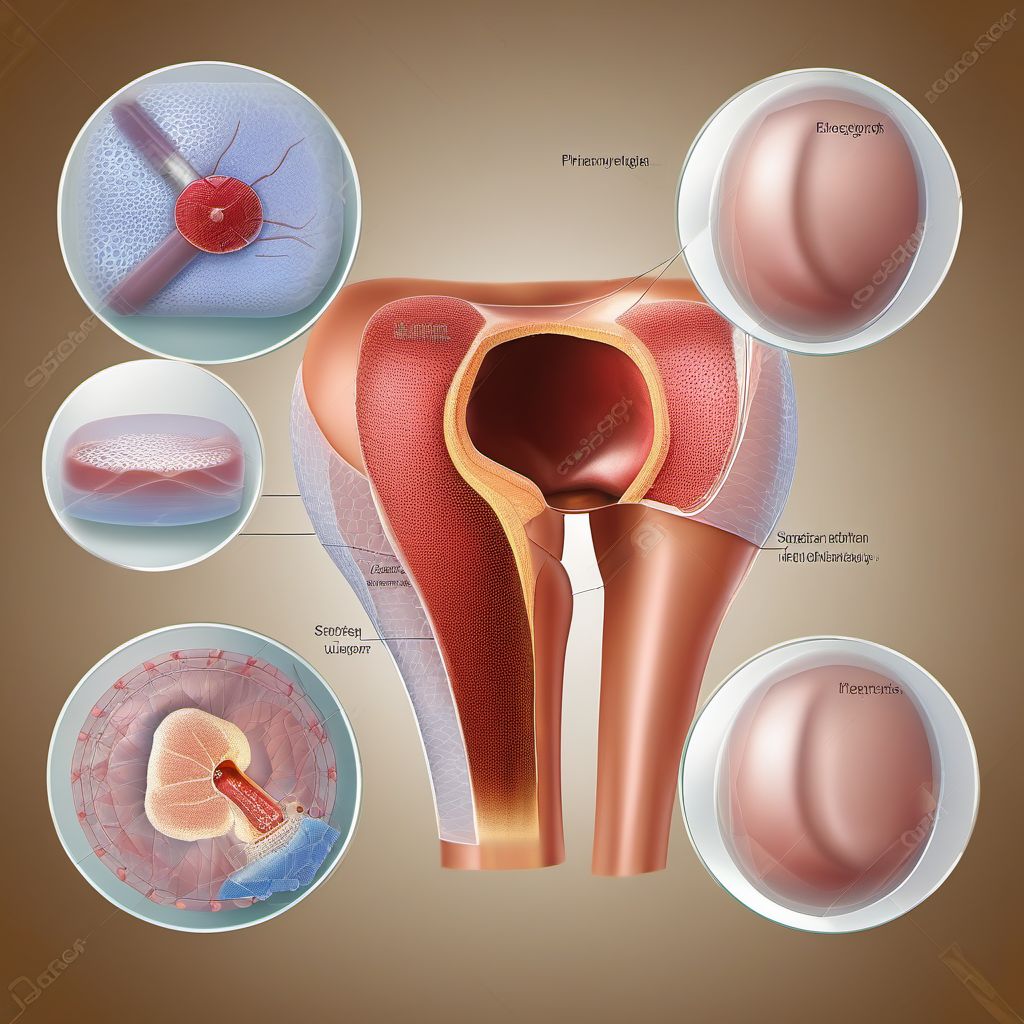 Pressure ulcer of unspecified buttock digital illustration