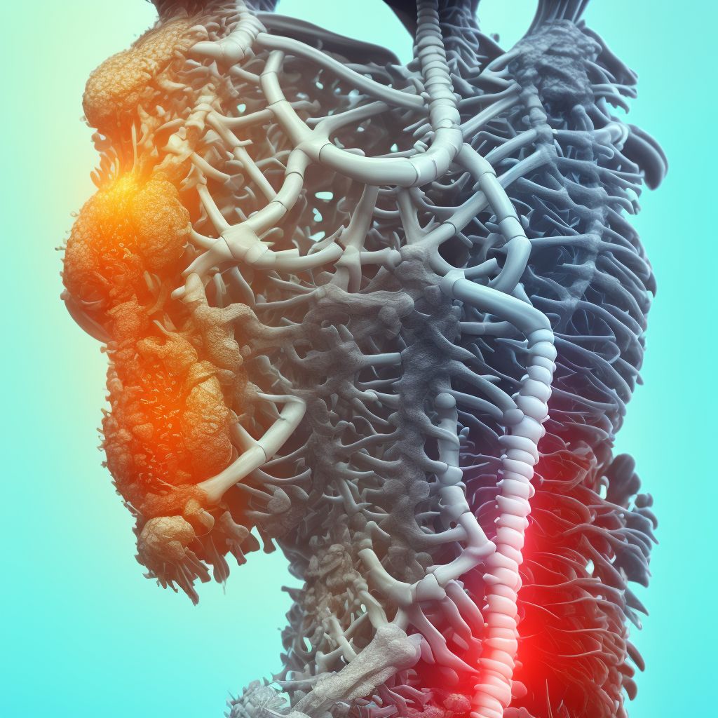 Arthropathy following intestinal bypass, vertebrae digital illustration