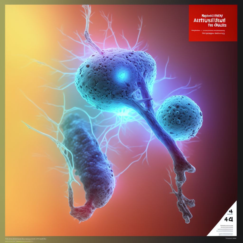 Rheumatoid vasculitis with rheumatoid arthritis of knee digital illustration