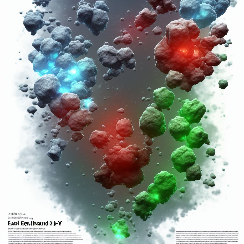 Lead-induced chronic gout, left elbow digital illustration