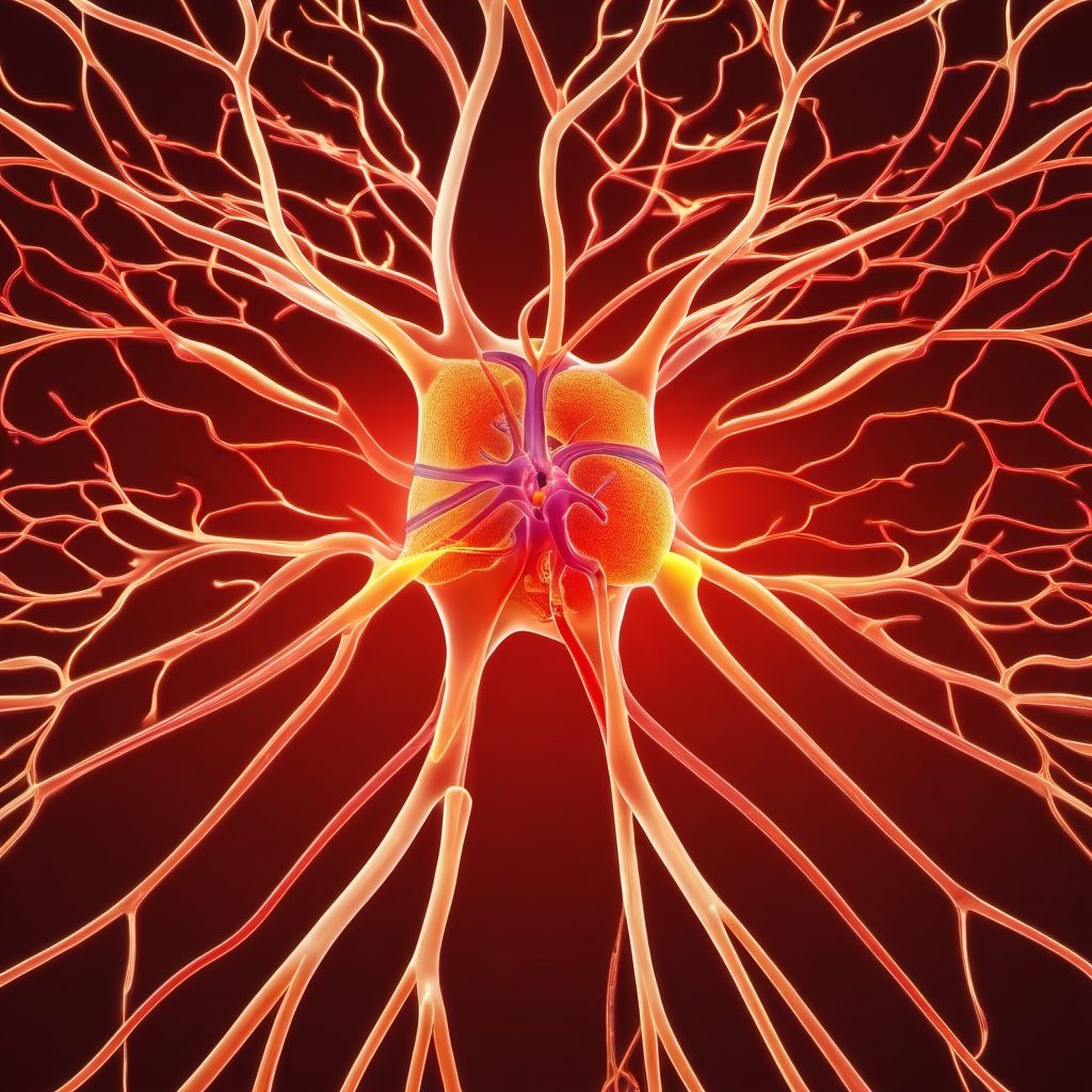 Giant cell arteritis with polymyalgia rheumatica digital illustration