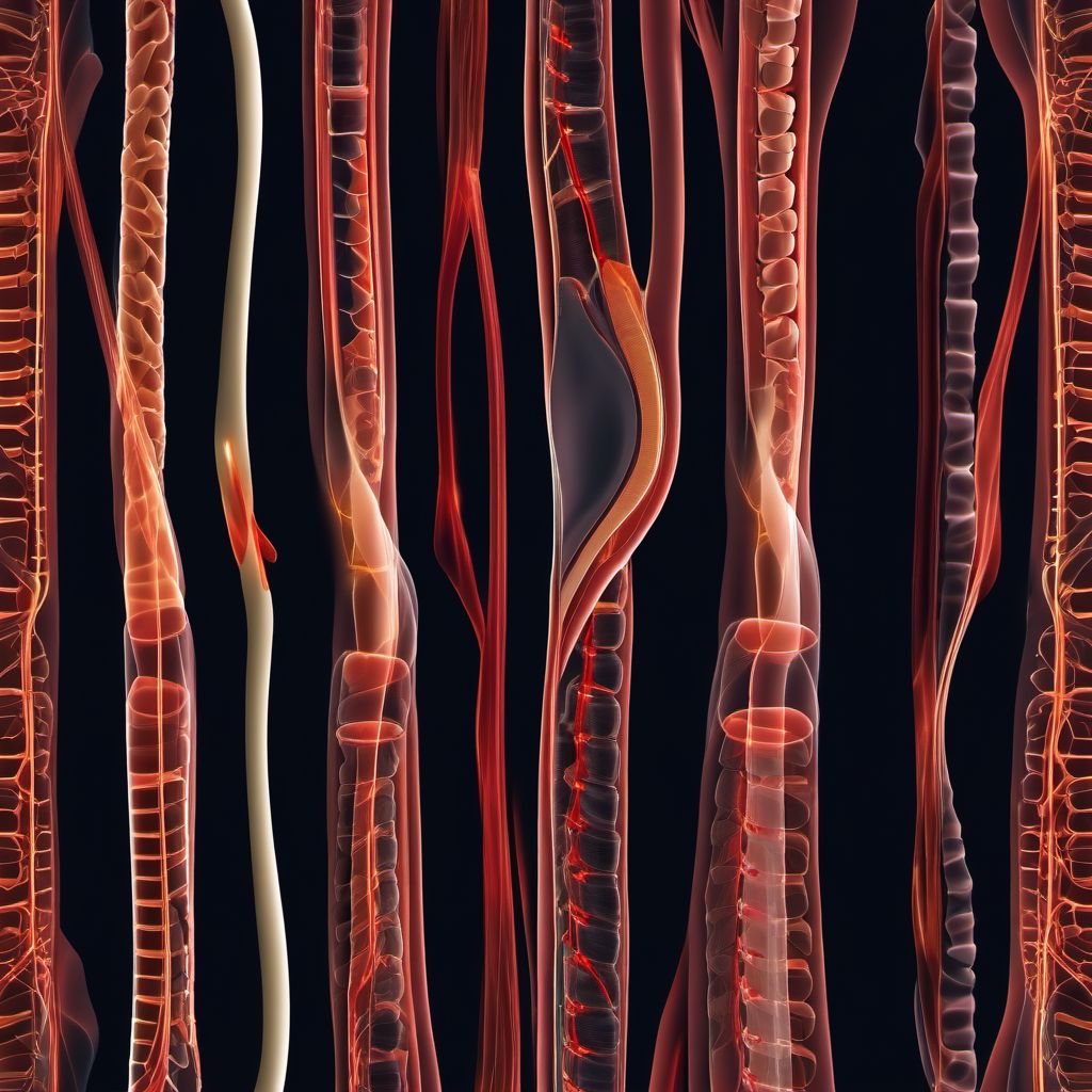 Anterior spinal artery compression syndromes digital illustration