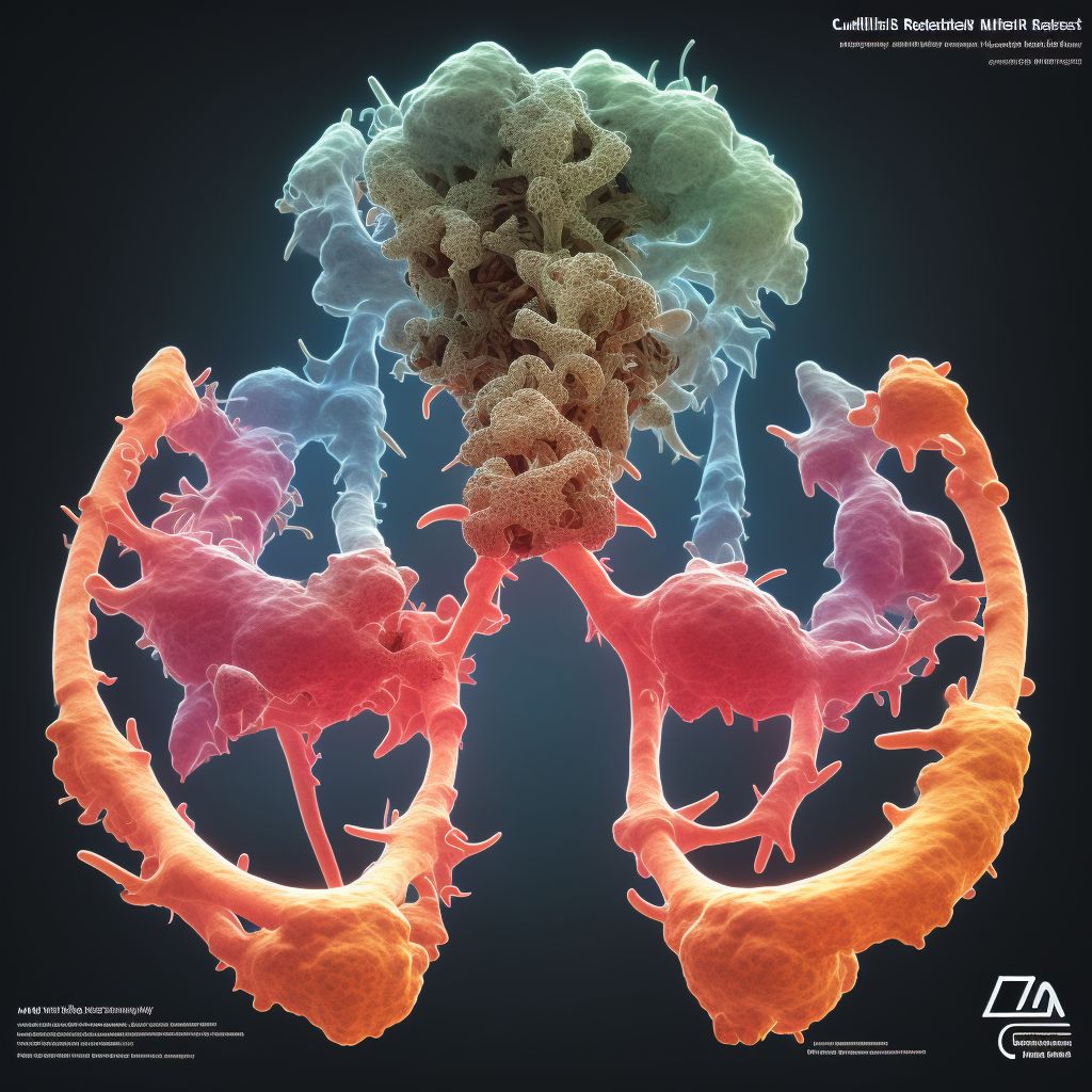 Collapsed vertebra, not elsewhere classified, lumbosacral region digital illustration