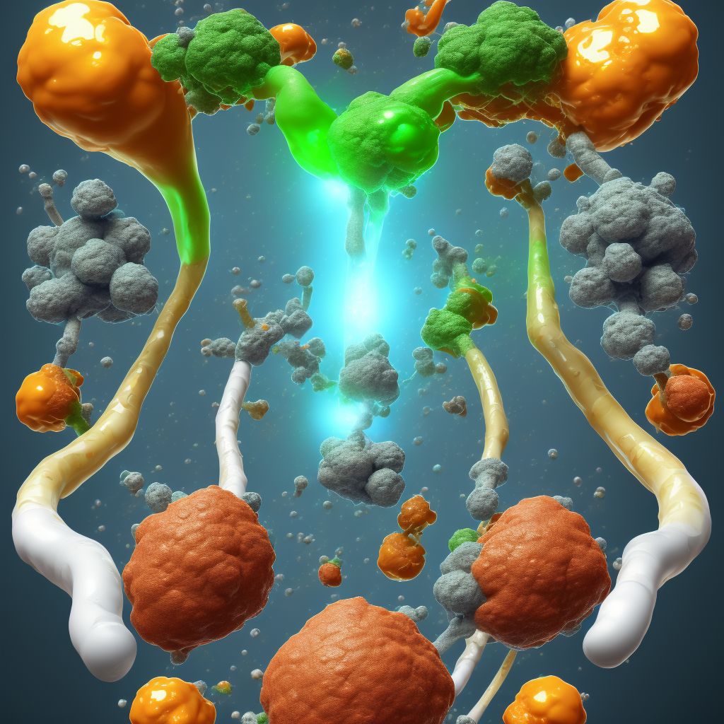 Abscess of bursa, multiple sites digital illustration