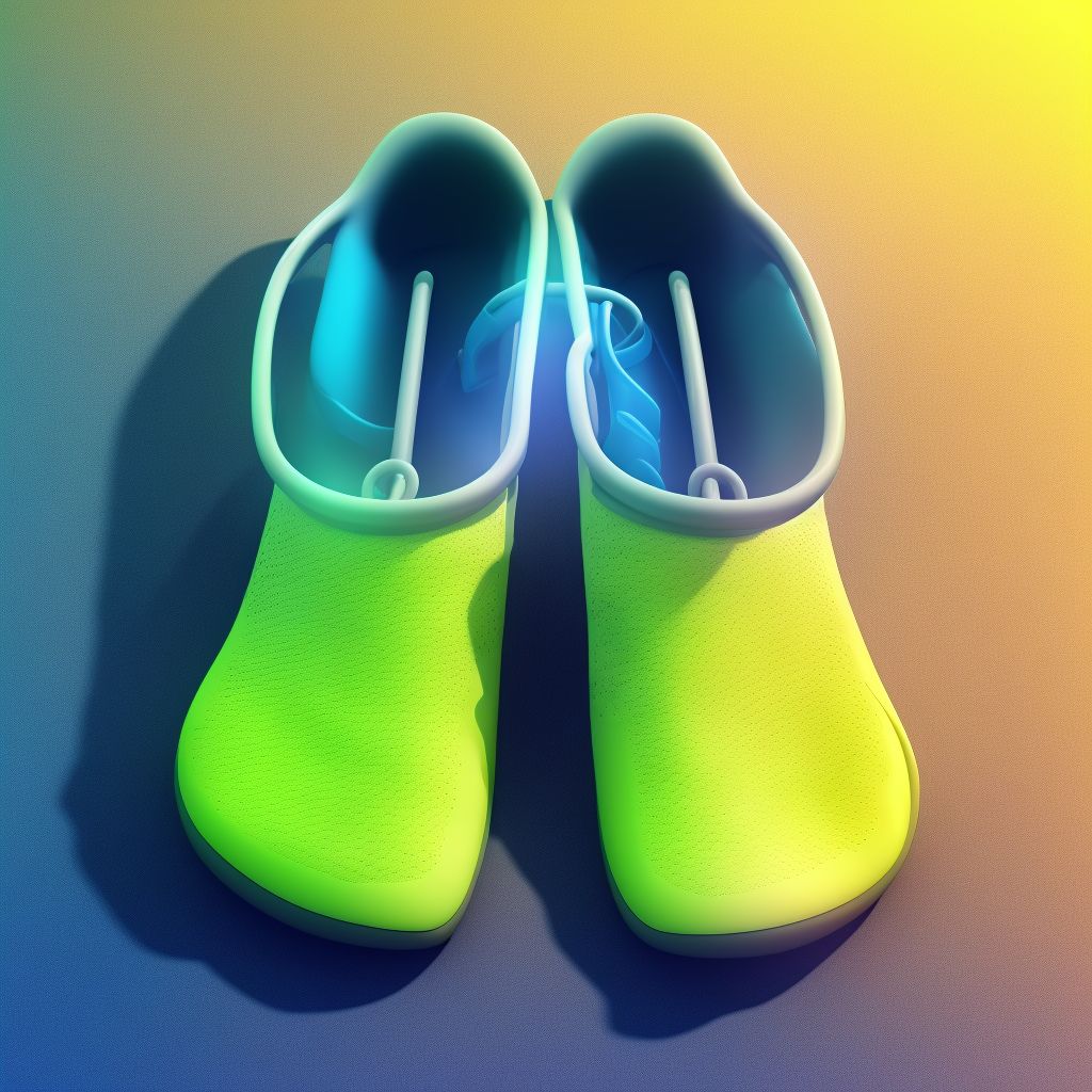 Stress fracture, unspecified toe(s) digital illustration