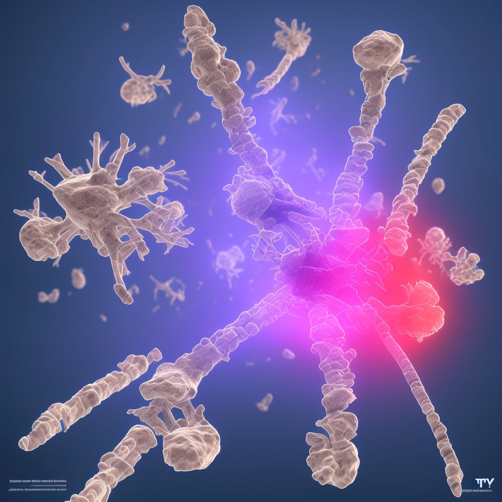 Pathological fracture, unspecified tibia and fibula digital illustration