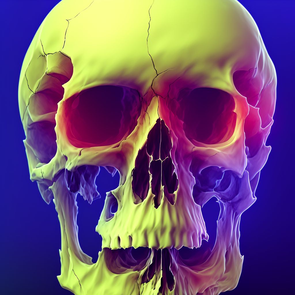 Hyperostosis of skull digital illustration