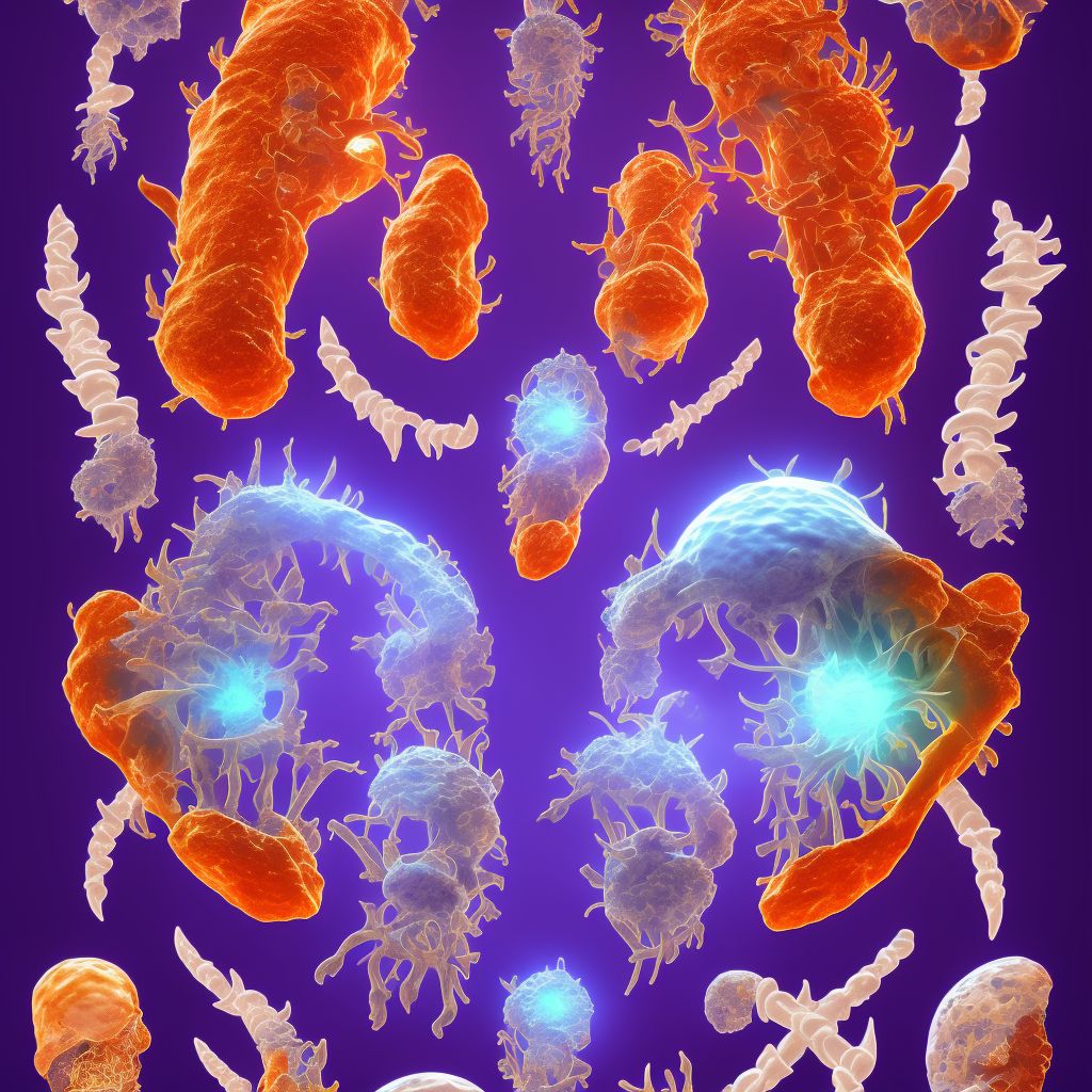 Subacute osteomyelitis, tibia and fibula digital illustration