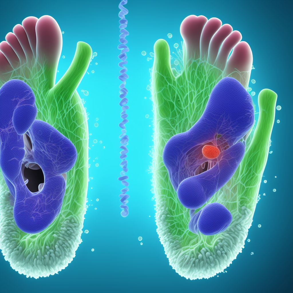 Idiopathic aseptic necrosis of ankle, foot and toes digital illustration