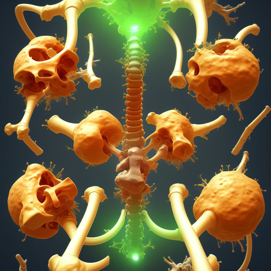 Hypertrophy of bone, humerus digital illustration