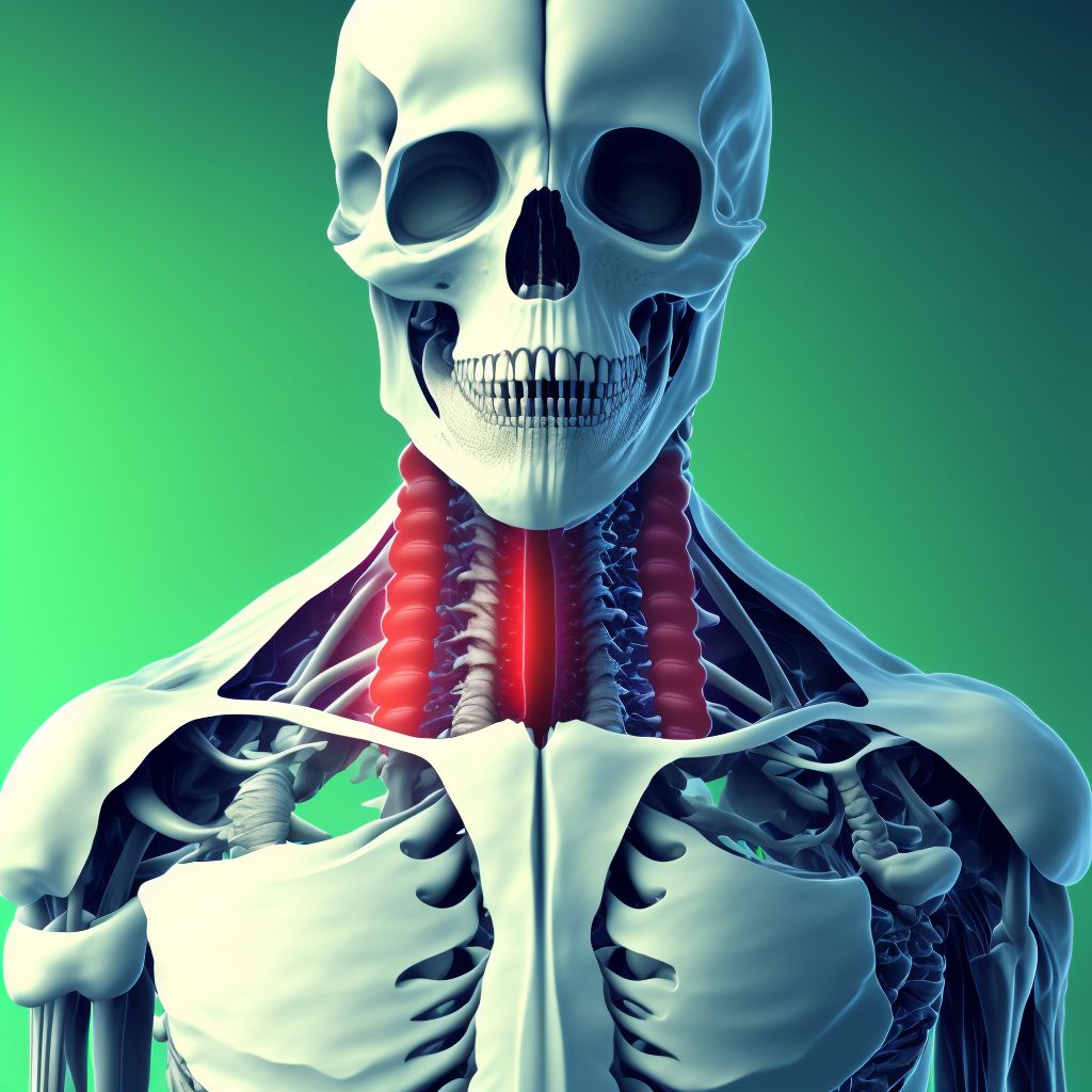 Osteopathy after poliomyelitis, shoulder digital illustration