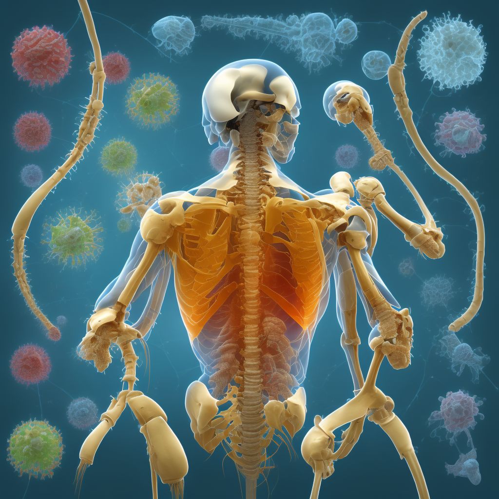 Osteopathy after poliomyelitis, other site digital illustration