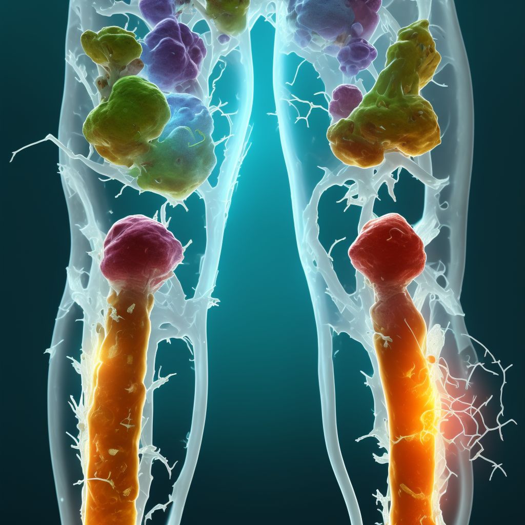 Major osseous defect, lower leg digital illustration