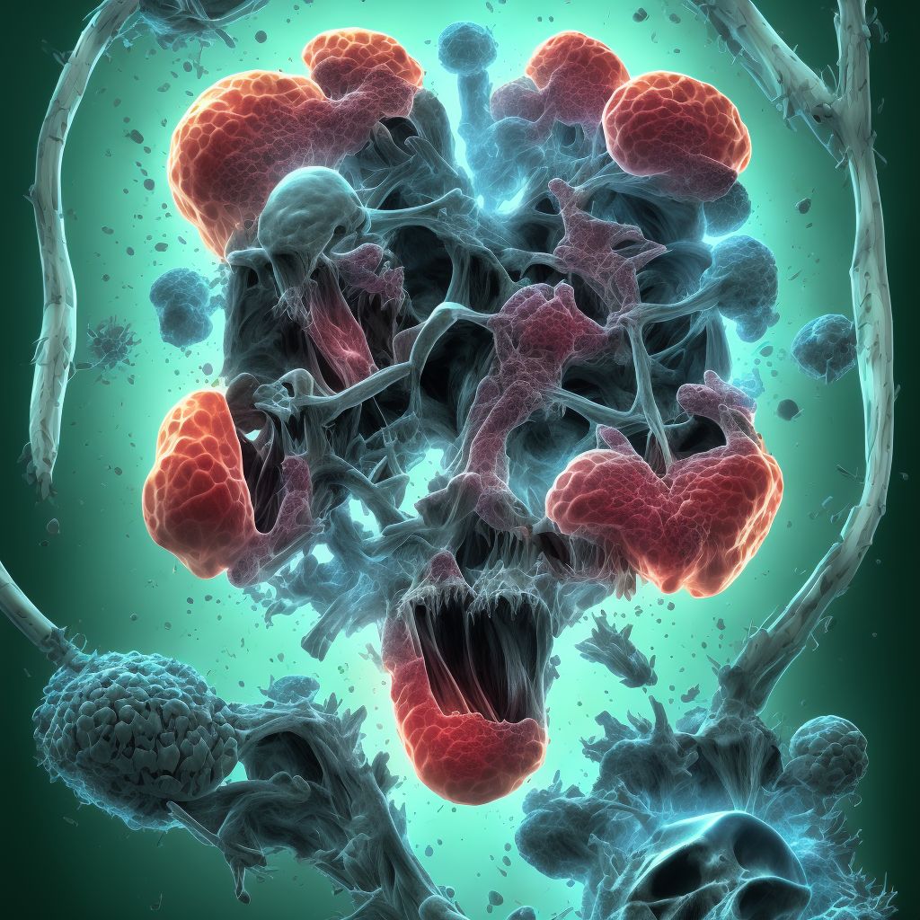 Osteitis deformans in neoplastic diseases, hand digital illustration