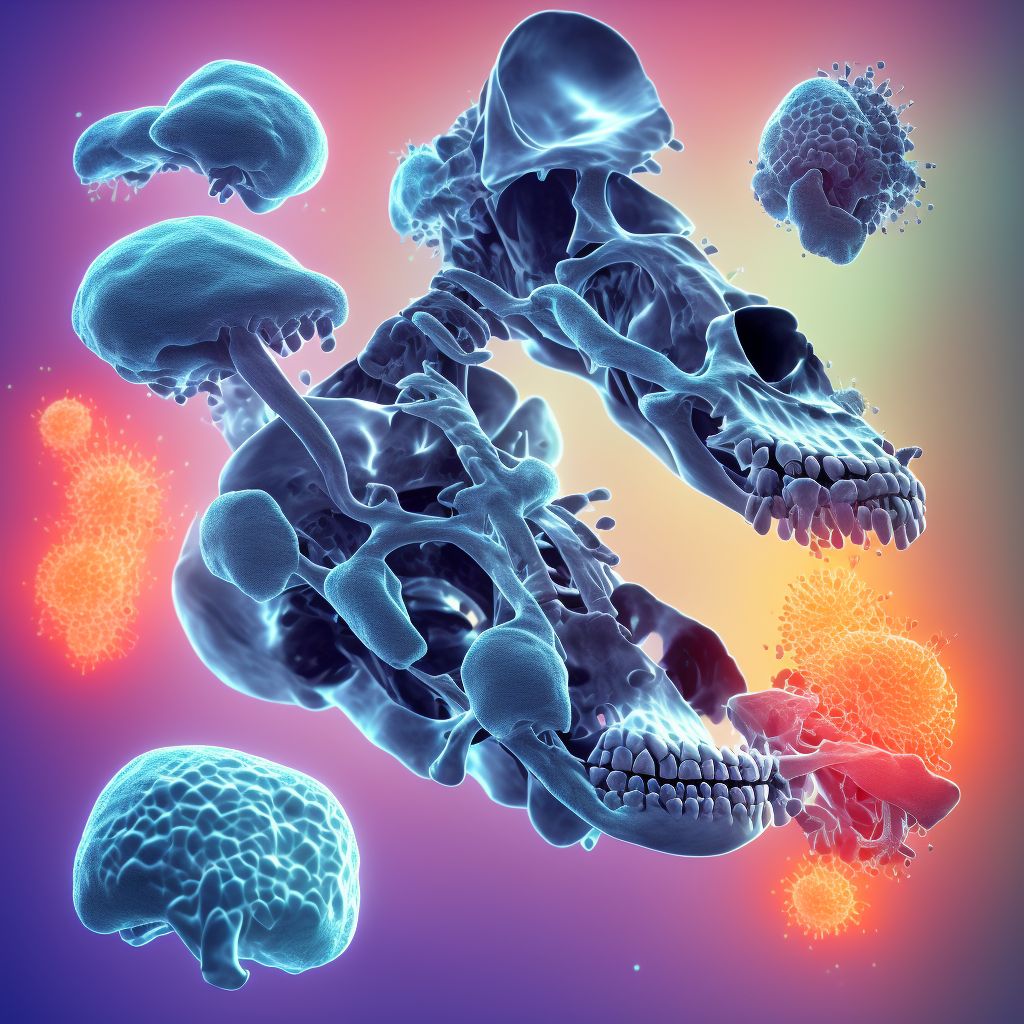 Osteitis deformans in neoplastic diseases, ankle and foot digital illustration