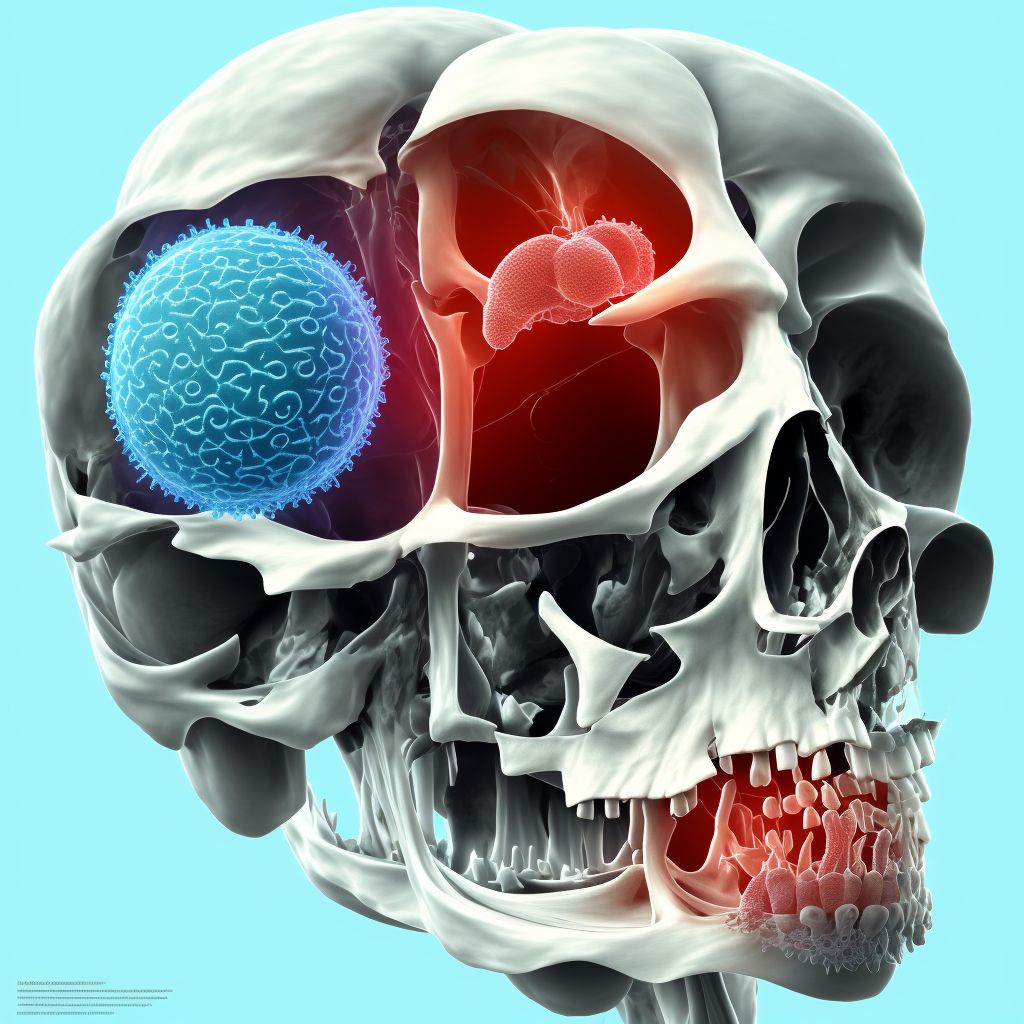 Osteopathy in diseases classified elsewhere, thigh digital illustration