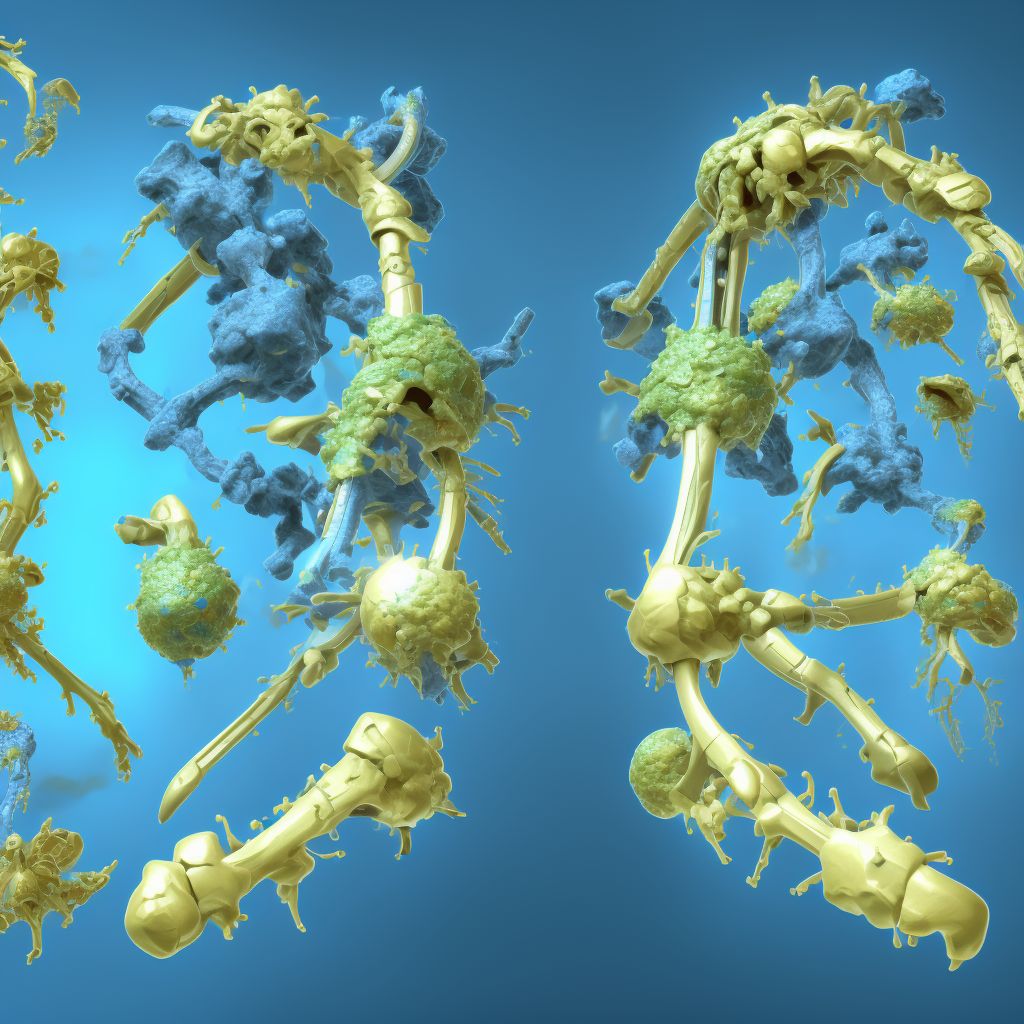 Postprocedural hemorrhage of a musculoskeletal structure following a procedure digital illustration