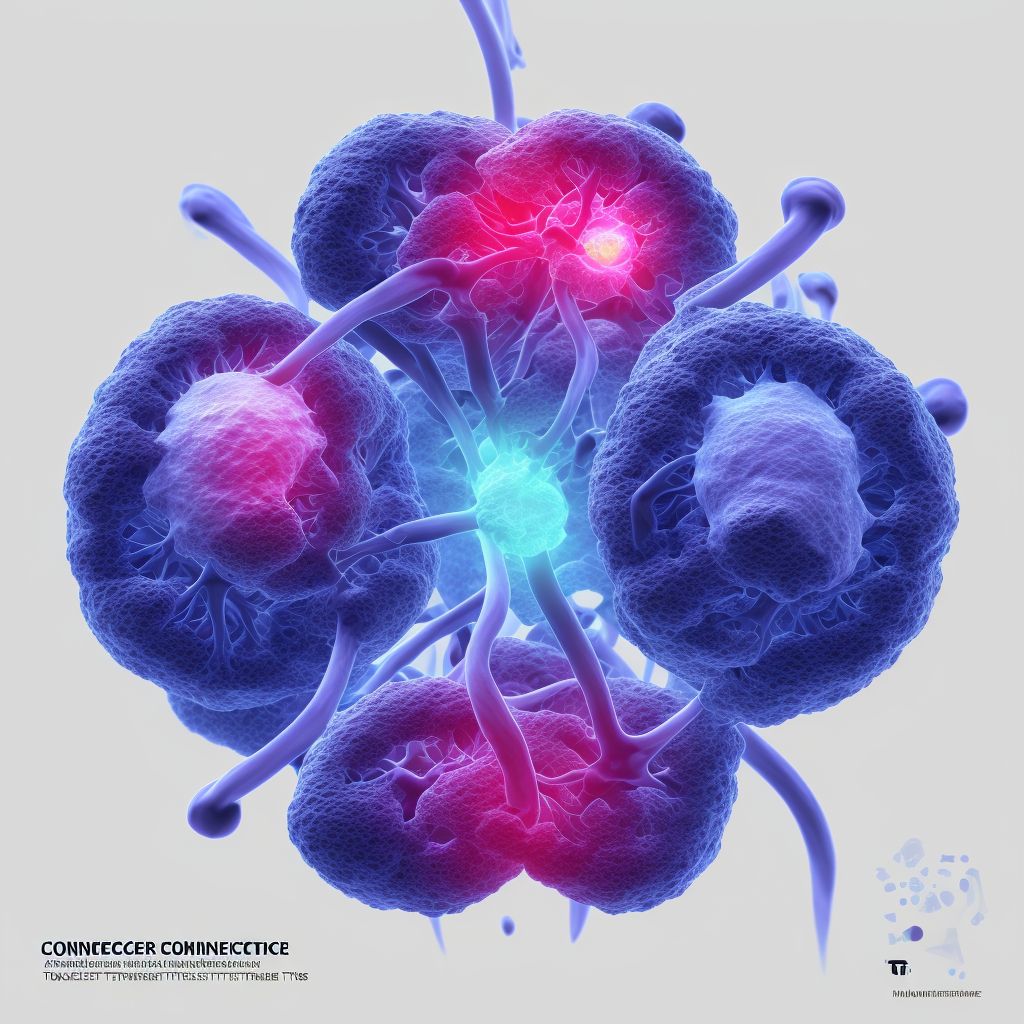 Connective tissue and disc stenosis of intervertebral foramina digital illustration