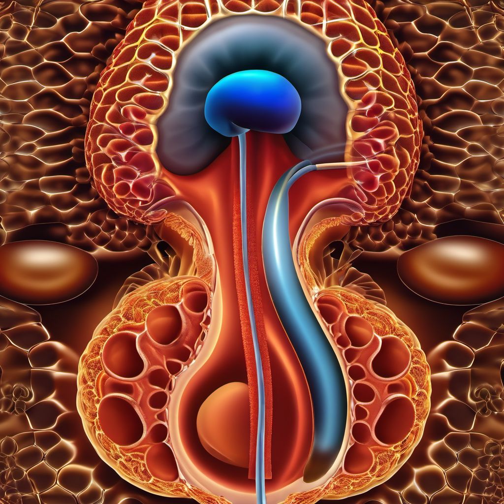 Vesicoureteral-reflux digital illustration