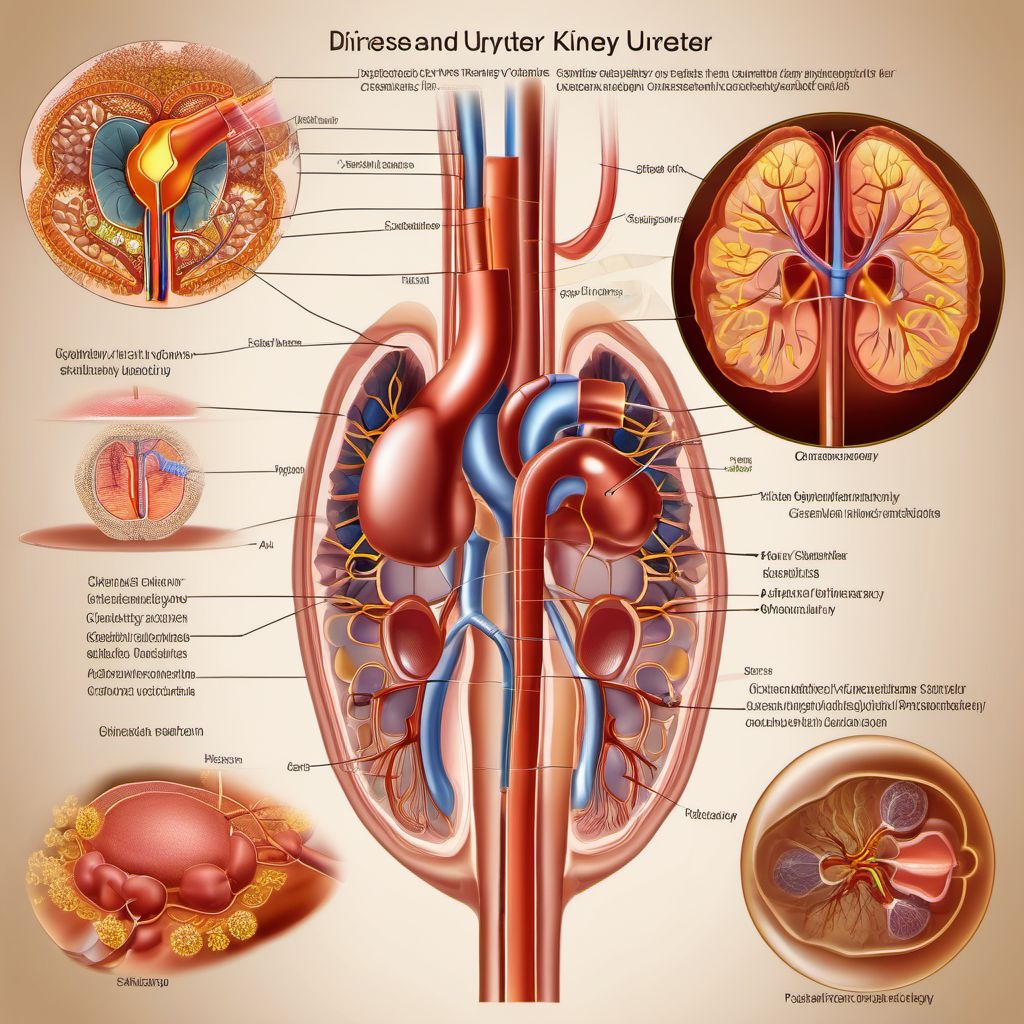 Other disorders of kidney and ureter in diseases classified elsewhere digital illustration