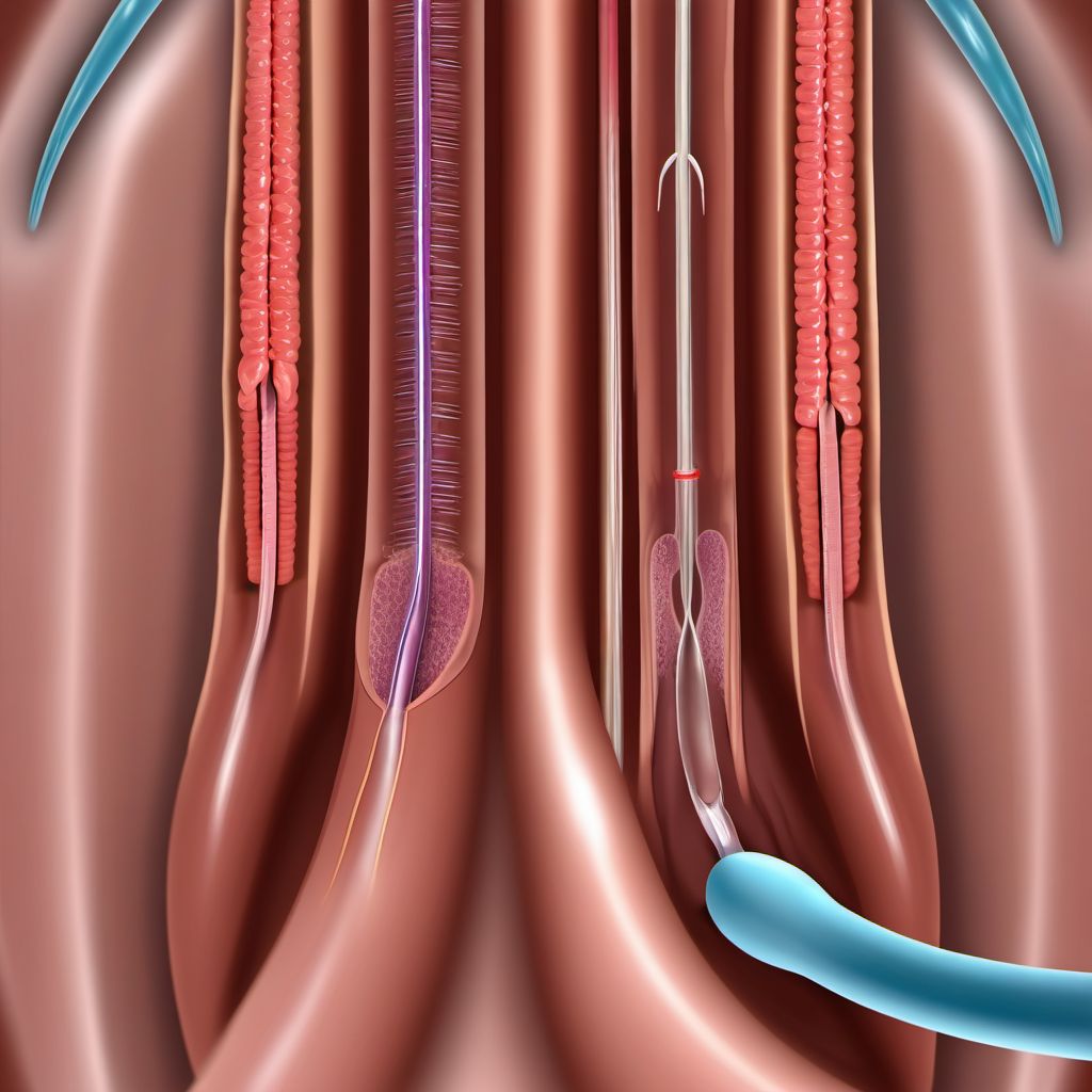 Urethral stricture digital illustration