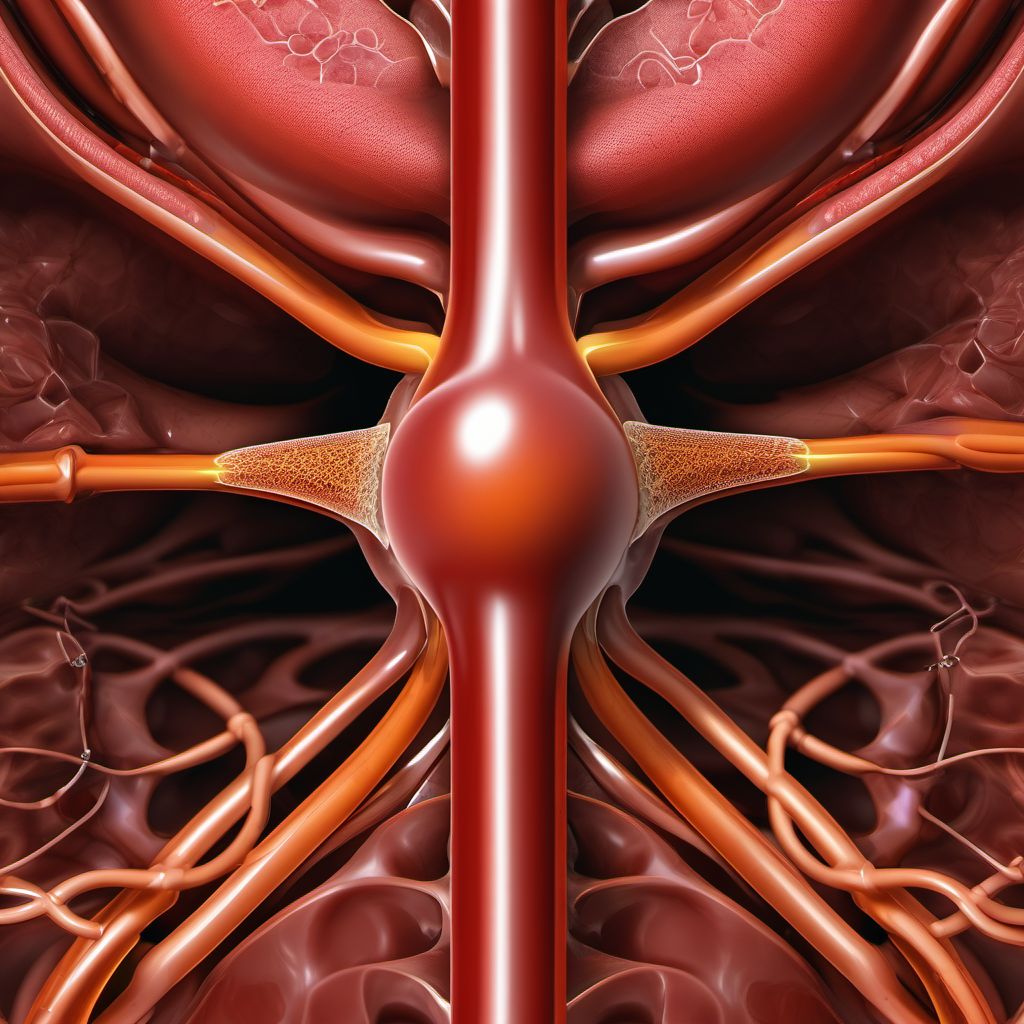 Post-traumatic urethral stricture digital illustration