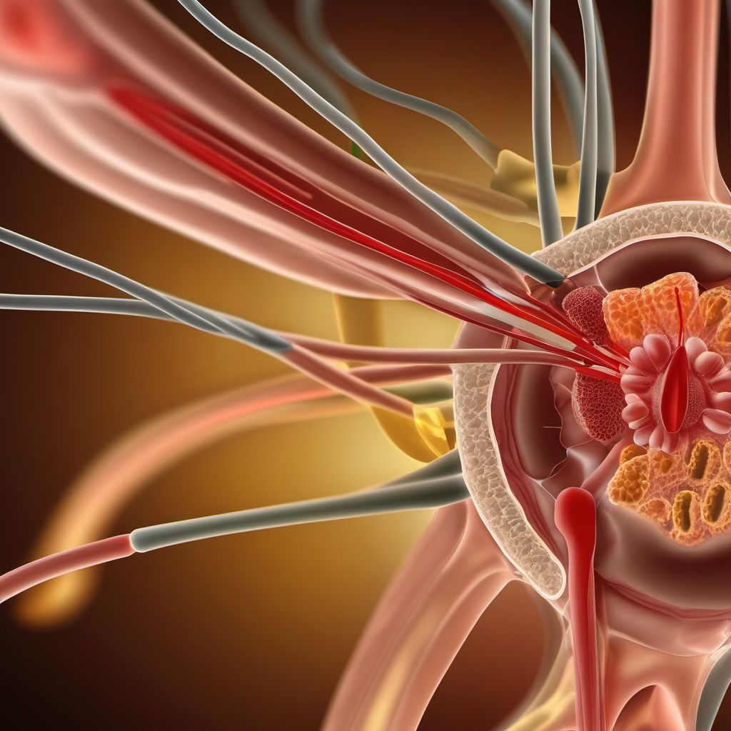 Post-traumatic urethral stricture, male digital illustration