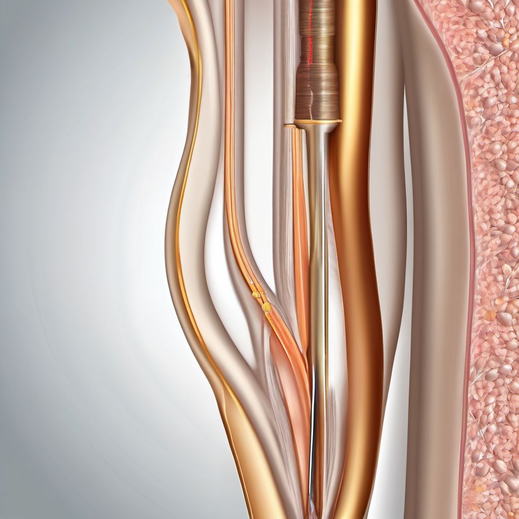 Postinfective urethral stricture, not elsewhere classified, female digital illustration