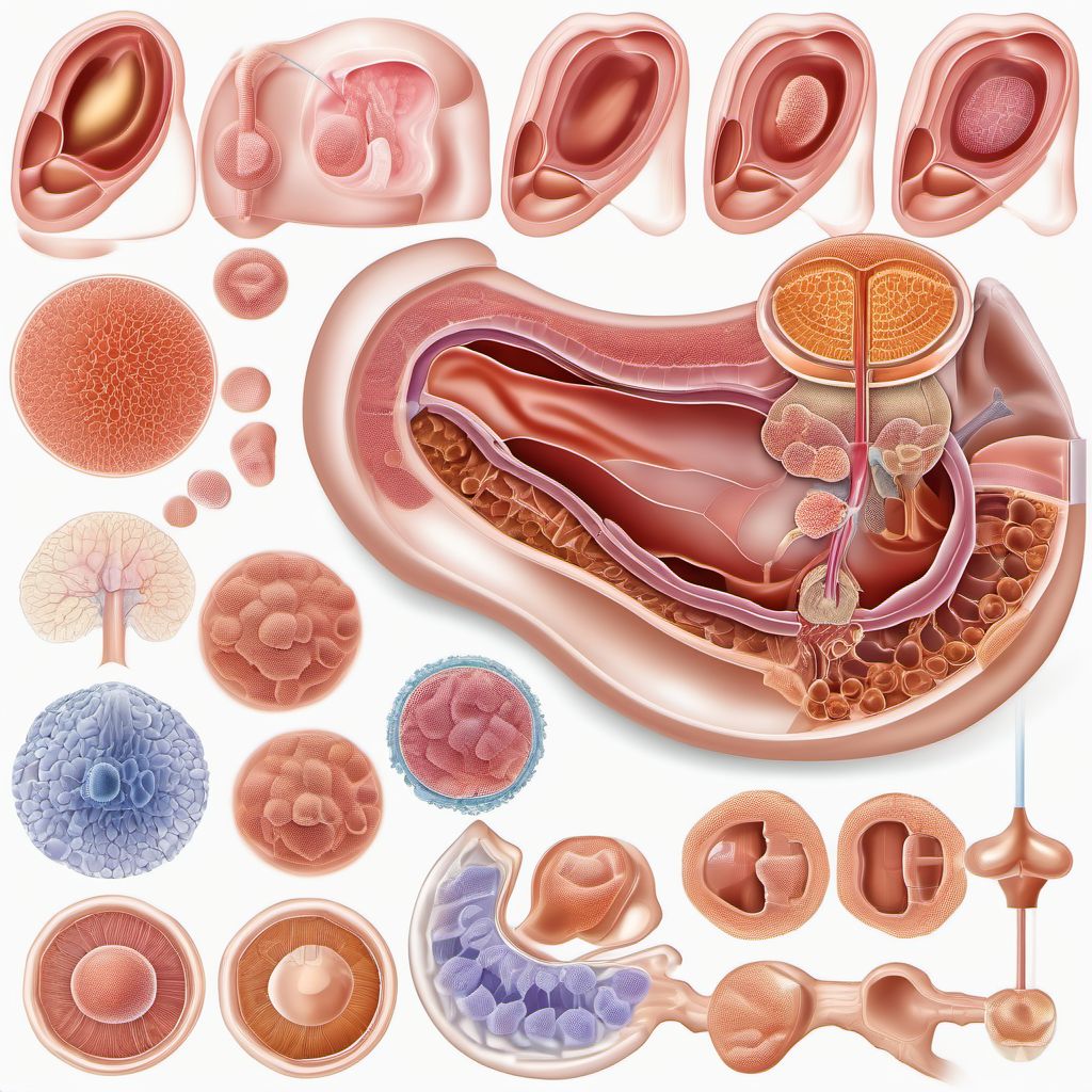 Dysplasia of prostate digital illustration