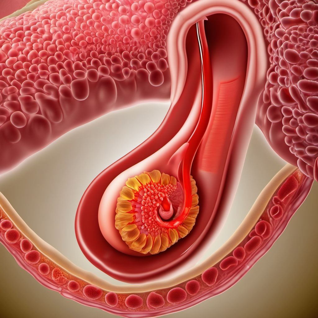 Ulcer of penis digital illustration