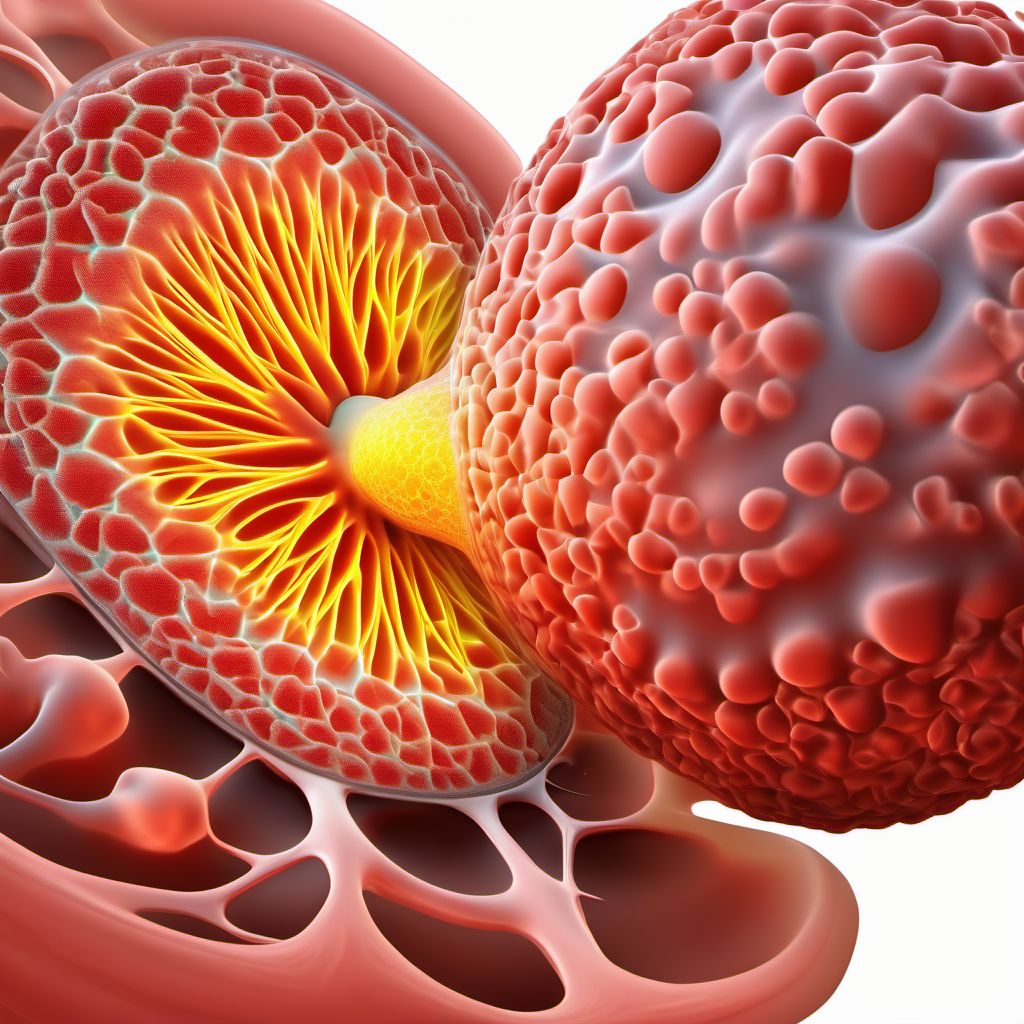 Diffuse cystic mastopathy digital illustration